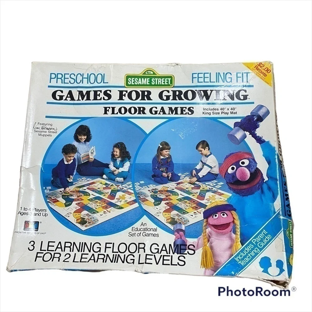 Sesame Street Games for Growing Floor Preschool Feeling Fit Ages 3 + Big Bird